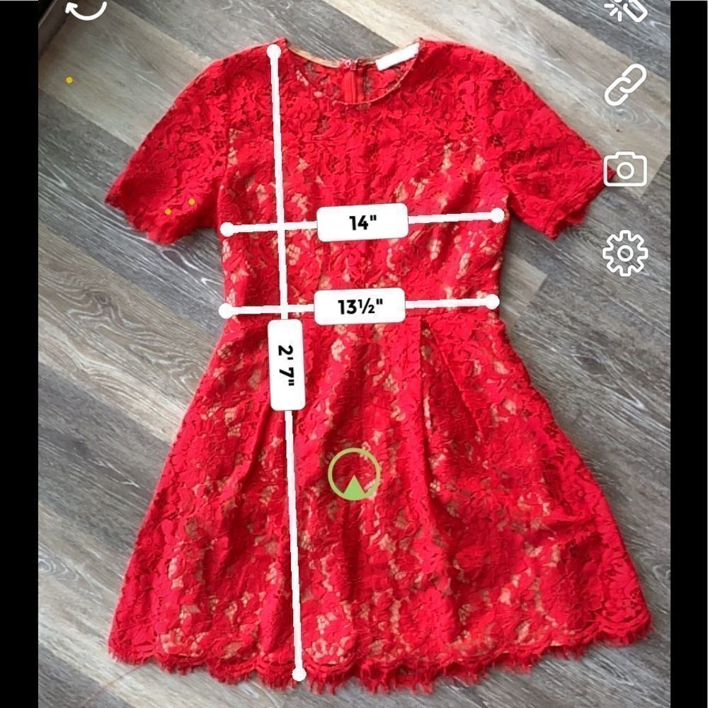 Red Lace Dress by Lush - Picture 5 of 6